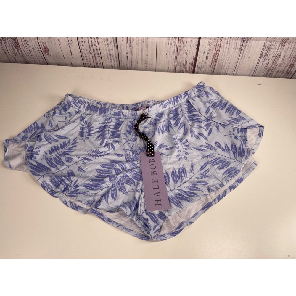 NWT Women's Hale Bob Blue Super Soft Pajama Shorts Med